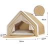 Villa para Gatos para Todas as Estações: Tenda Fechada Durável e à Prova de Vento com Placa Arranhadora de Sisal.