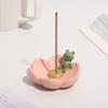 Ceative Resin Incense Holder Mini Blossom Sakura Ash Catcher Animal Aromatherapy Plate Home Decoration