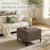 Square Shaped Ottoman Dust Protector Jacquard Velvet Bench Storage Cover  Storage Ottoman Shield