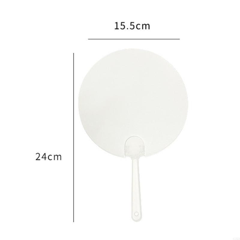 62KD 10pcs DIY Blank Fan Ornament Multifunction Household Decorative Fan