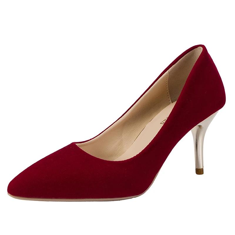 New Retro Wedding Shoes for Women, Red, Daily Wedding, Two High Heels, Thin Heels, Bridal Single Shoes