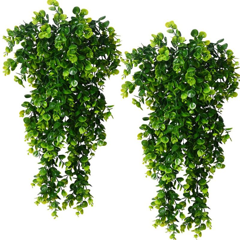 1pc/2pcs Hanging Artificial Vines Faux Plants Eucalyptus Leaves Garland For Indoor Outdoor