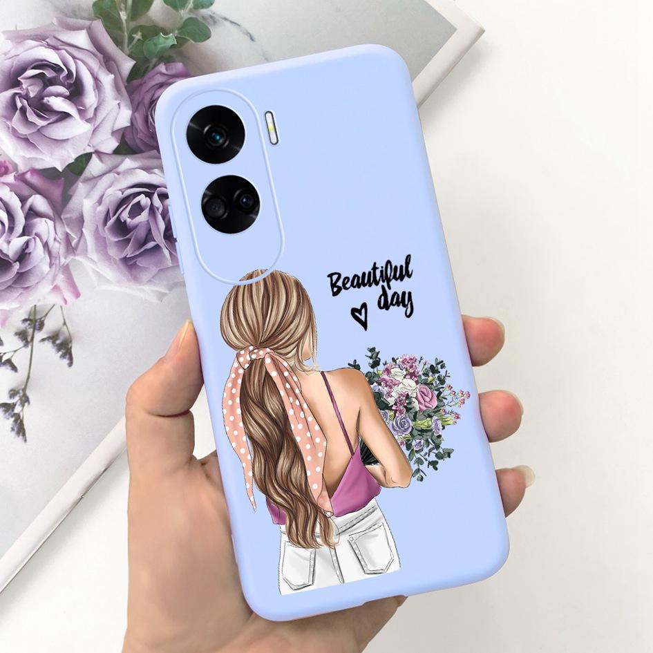 For Cover Honor 90 Lite Phone Case CRT-NX1 Fashion Butterfly Cartoon Slim TPU Soft Silicone Back Cover For Honor 90Lite 5G Funda