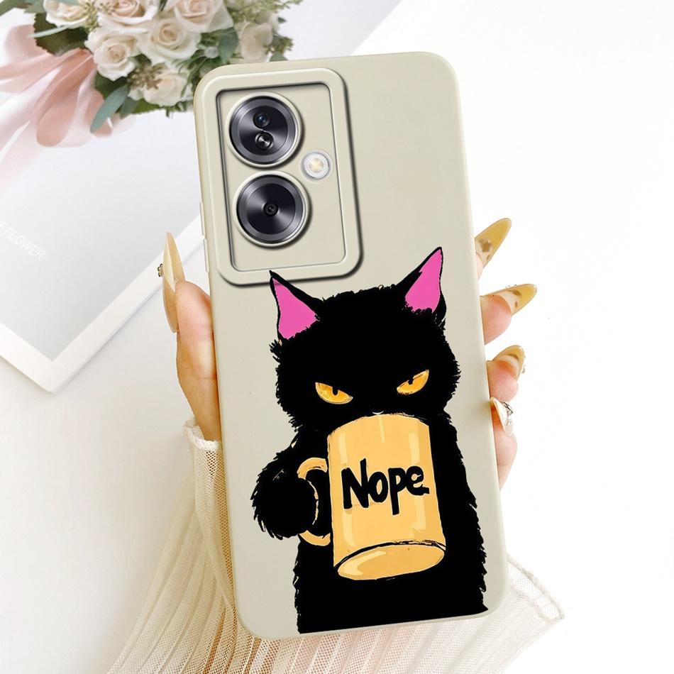 For OPPO A79 5G Cute Cat Flower Cartoon Phone Case For Oppo A79 CPH2553 CPH2557 Shockproof Soft Silicone Covers Bumper