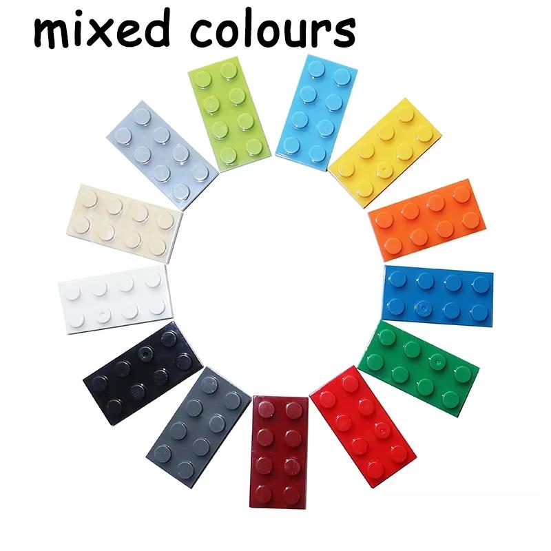 50/100PCS 2x4 Dot 2*4 Plate 3020 MOC Assemble Particles DO IT YOURSELF Construction Bricks Figures Blocks Learning Creativity Toy ideal for Kid