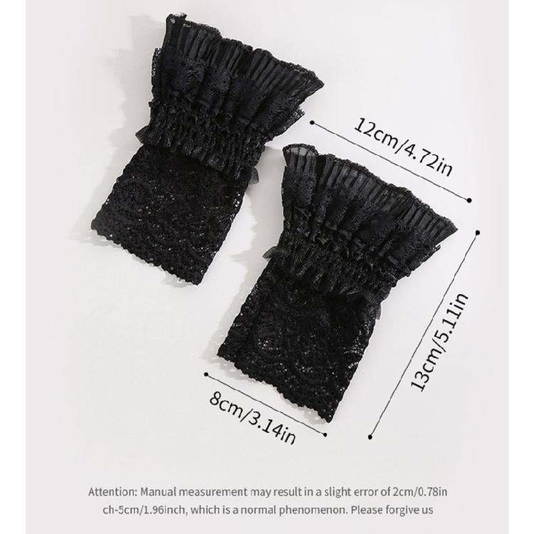Decorative Lace Wrist Cuff False Sleeves Costume Accessory Floral Layered Cuffs Enhancing Fashion Party Casual Use