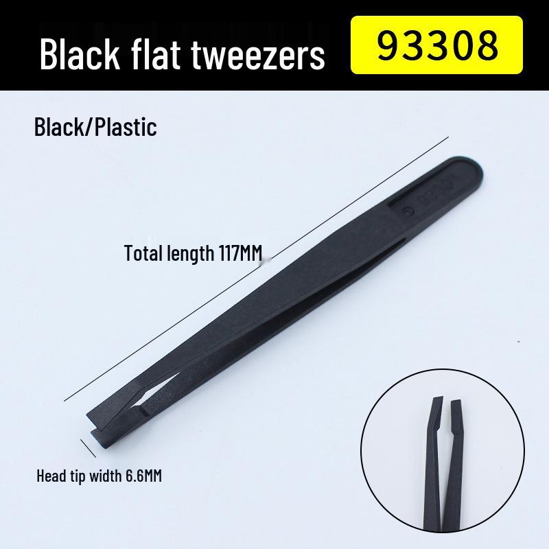 Insulated Anti-static Black Nylon Tweezers for Electronics Repair
