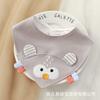 Soft Cotton Baby Bib With Snap Cartoon Animal Print Triangle Drool Towel Infants Toddlers 0-3 Years