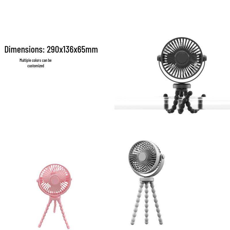 USB Rechargeable Mini Handheld Fan with Stepless Speed Control - Strong Wind for Outdoor Use. 115*42*47mm