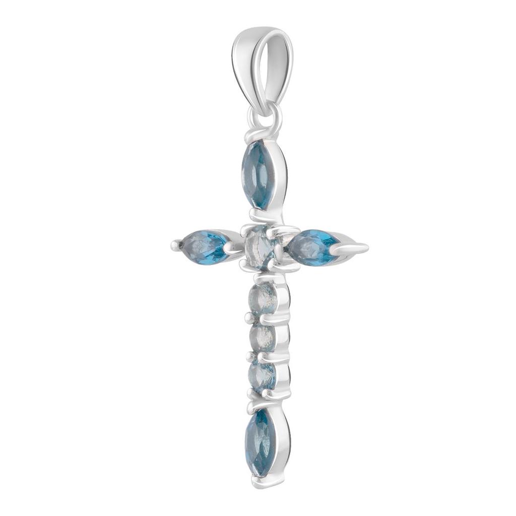 Silberkreuz mit London Blue Topas (2085072)