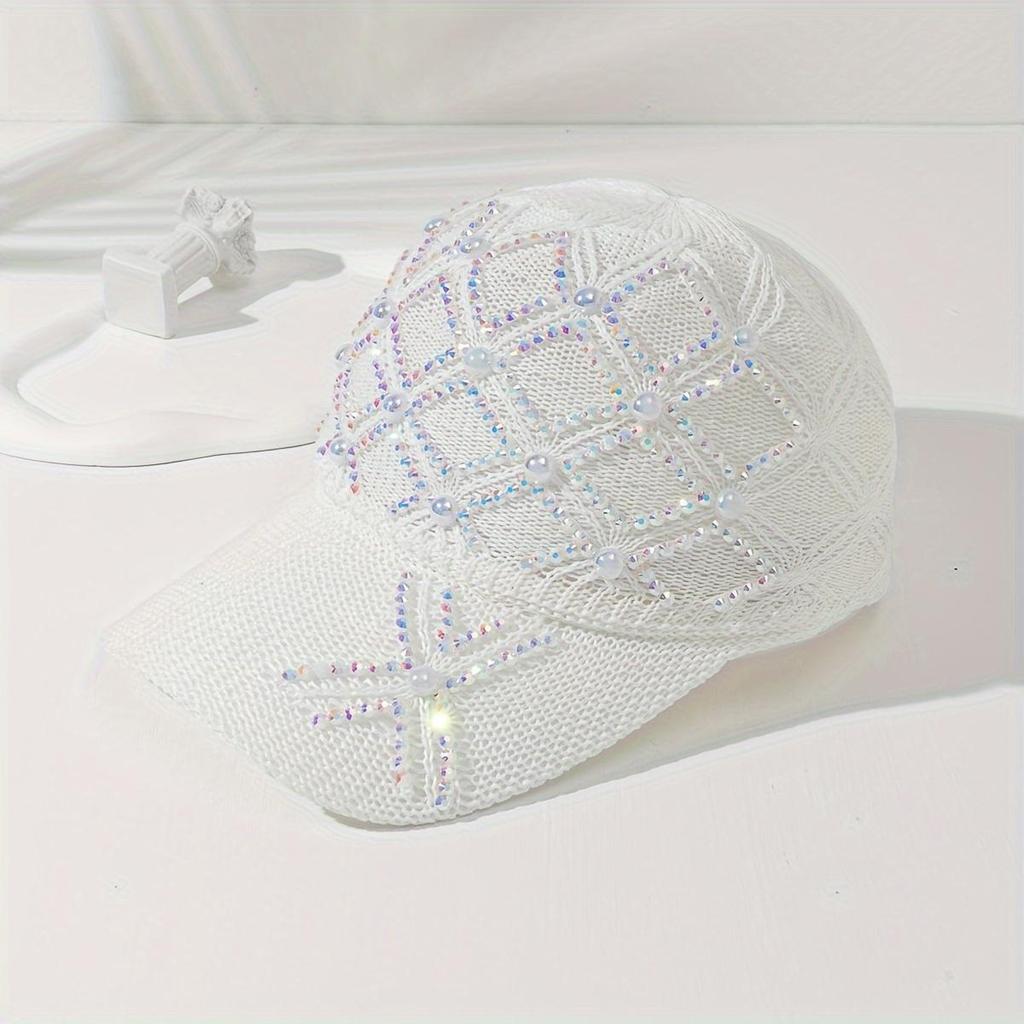 Nuovo elegante cappello estivo da sole lavorato a maglia - Design in rete traspirante, chiusura a levetta, aderente, versatile e sportivo - Perfetto per le attività all'aperto
