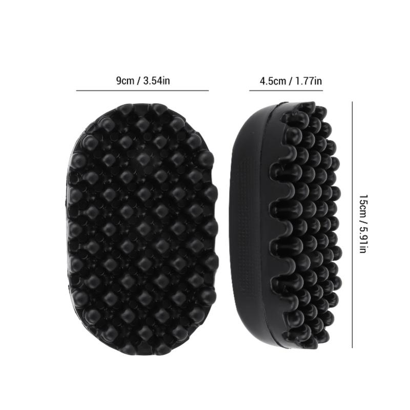 Rubber Curling Hair Brush Non Absorbent Twist Curl Comb Washable Curly Hair Styling Tool For Afro Hair Dense Tooth