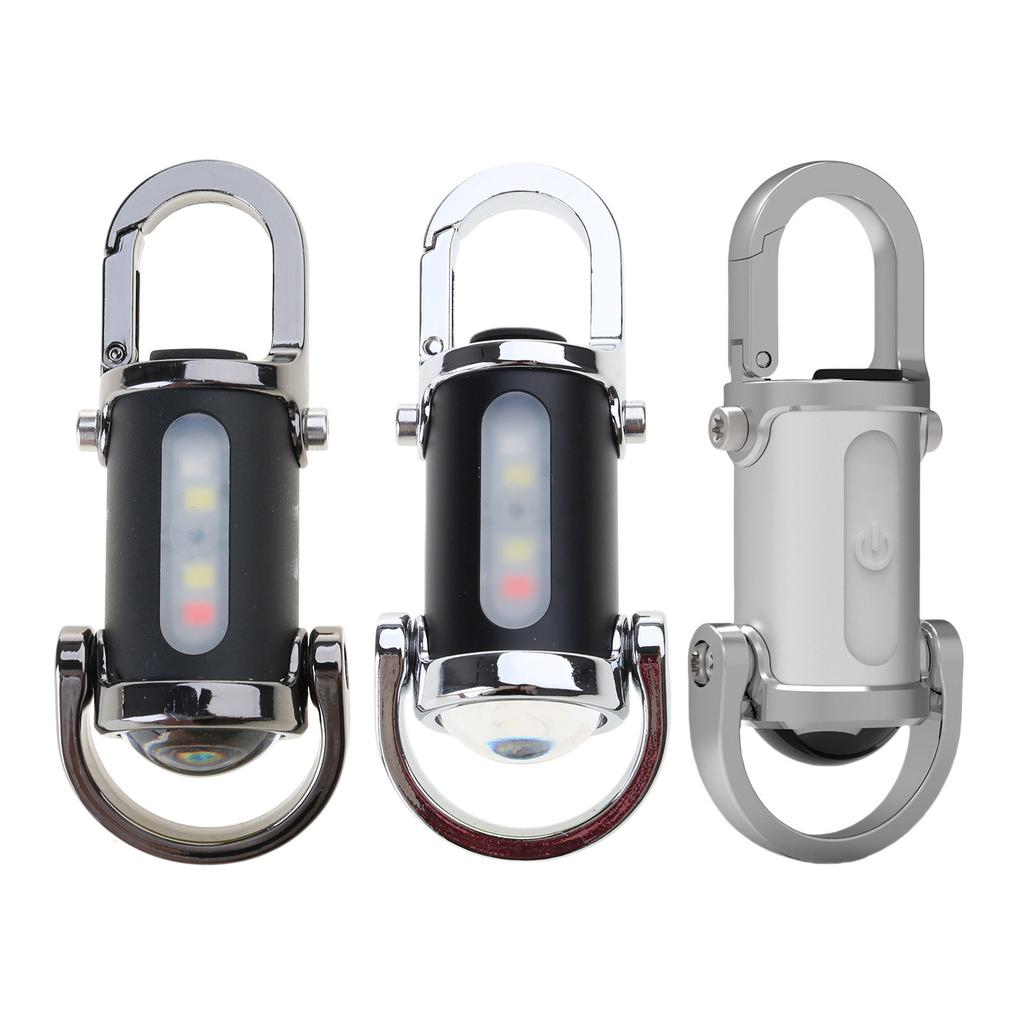 Rechargeable LED Keychain Multifunctional Work Light Keyring Practical Inspection Light Key Chain for Outdoor Activities