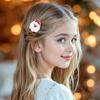 2Pcs Christmas Cartoon Hair Clips Cute Santa Claus Reindeer Hairpins New Year Side Barrette For Girls Kids Headwear Accessories