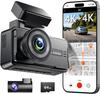 OKYES Dashcam with Front and Rear Cameras Latest Smartphone Easy Image Adjustable Startup High Temperature LED Signal Vehicle 64GB Memory Card