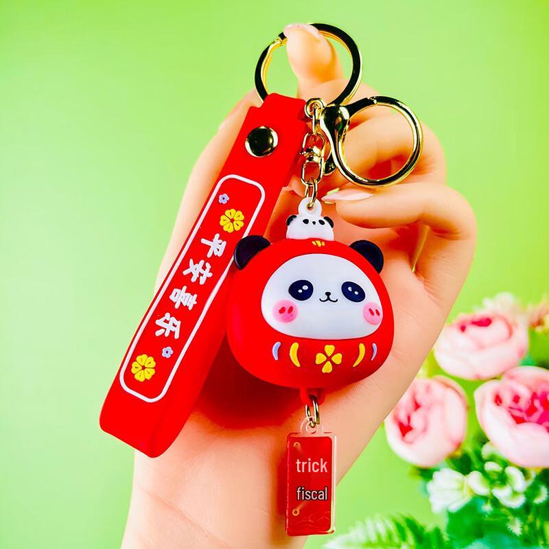Festive New Year Panda Keychain