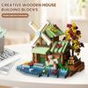 Forest Tree House Building Block Street View Windmill Assembly Construction Brick Children's Puzzle Toys for Kids Birthday Gifts