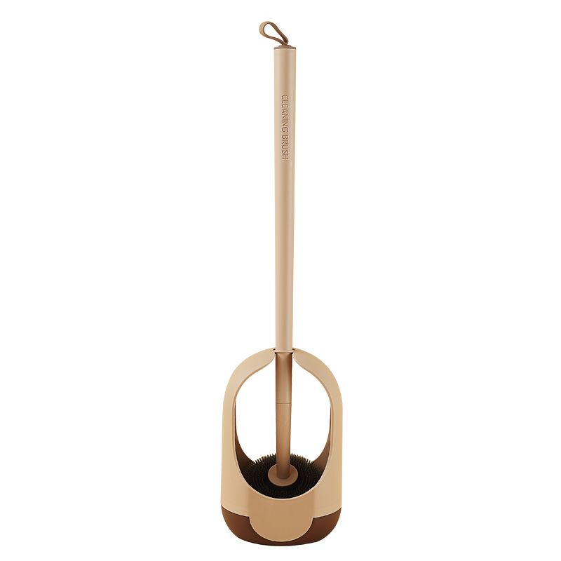 Toilet Brush with Base No Dead Corners Household Bathroom Cleaning Brush Long Handle Toilet Brush Wall Mounted Toilet Brush