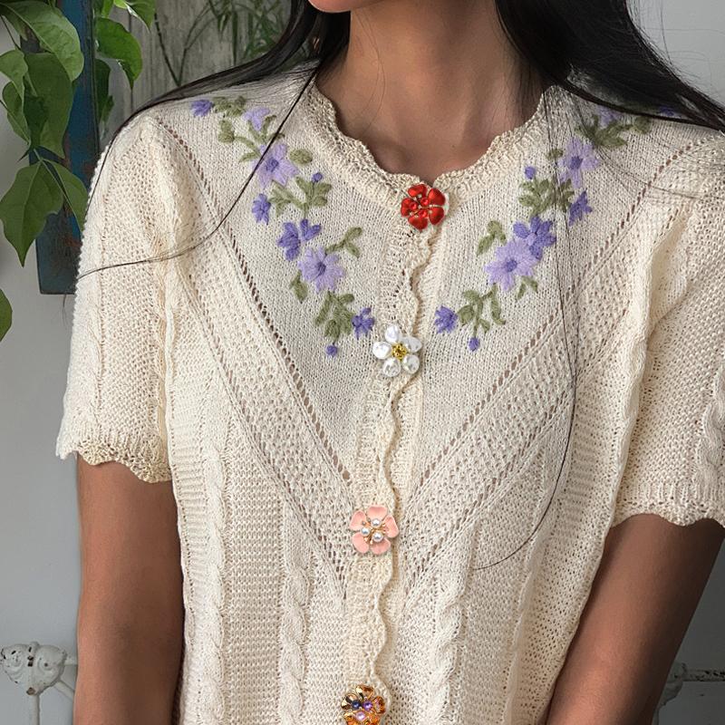 1PC Jewelry Pearl Five-petal Flower Shape Gift Accessories Exquisite Button Cover Wedding Cufflinks Elegant 32/29x17mm