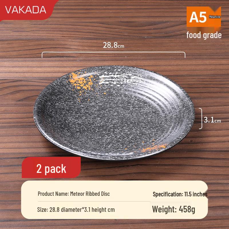 VAKADA Melamine Round Serving Plate