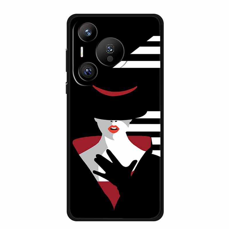 Huawei Pura 70 Pro Embossed Color Painting Phone Case with High-Grade Texture - 1 Piece.