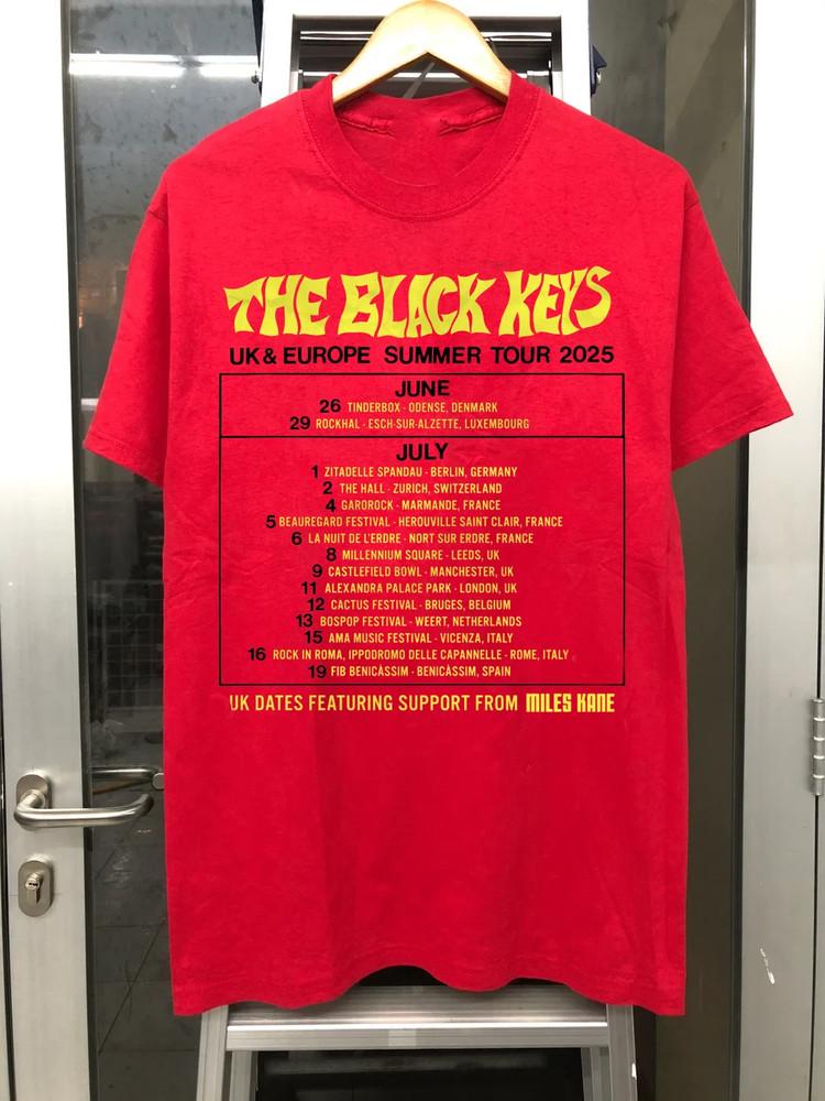 The Black Keys tour EUROPE SUMMER TOUR 2025 T Shirt Full Size S-5XL Unisex T-Shirt L