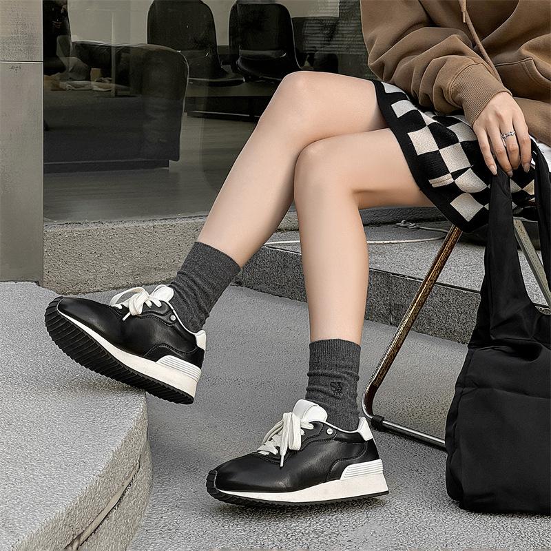 Men's Soft Sole Versatile Trend Derby Sports Casual Shoes Fashion Couple Thick Sole Heightening Sports Shoes 24719-J