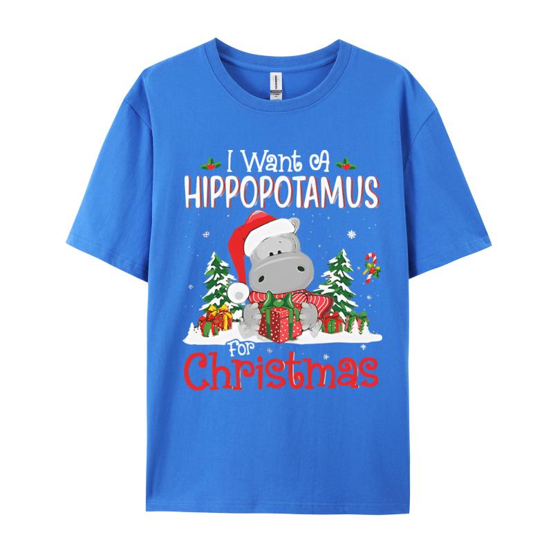 Unisex Retro I Want A Hip Popotamus Christmas Tshirt Unisex TShirt Cotton Tees Harajuku TShirt Anime Printed Tshirt