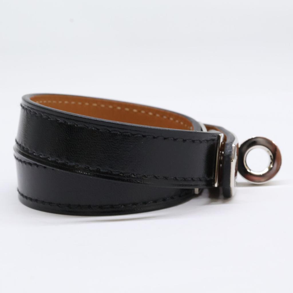 HERMES [Excellent Condition] Kelly Double Tour Z-stamped Box Calf/Swift Leather Bracelet T2 blackUsed