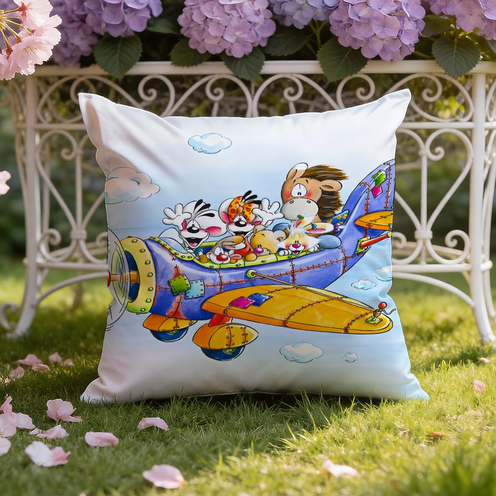 Cartoon D-Diddl Cushion Cover Home & Car Dual-Scene Pillow Cover: Reversible For Premium Comfort