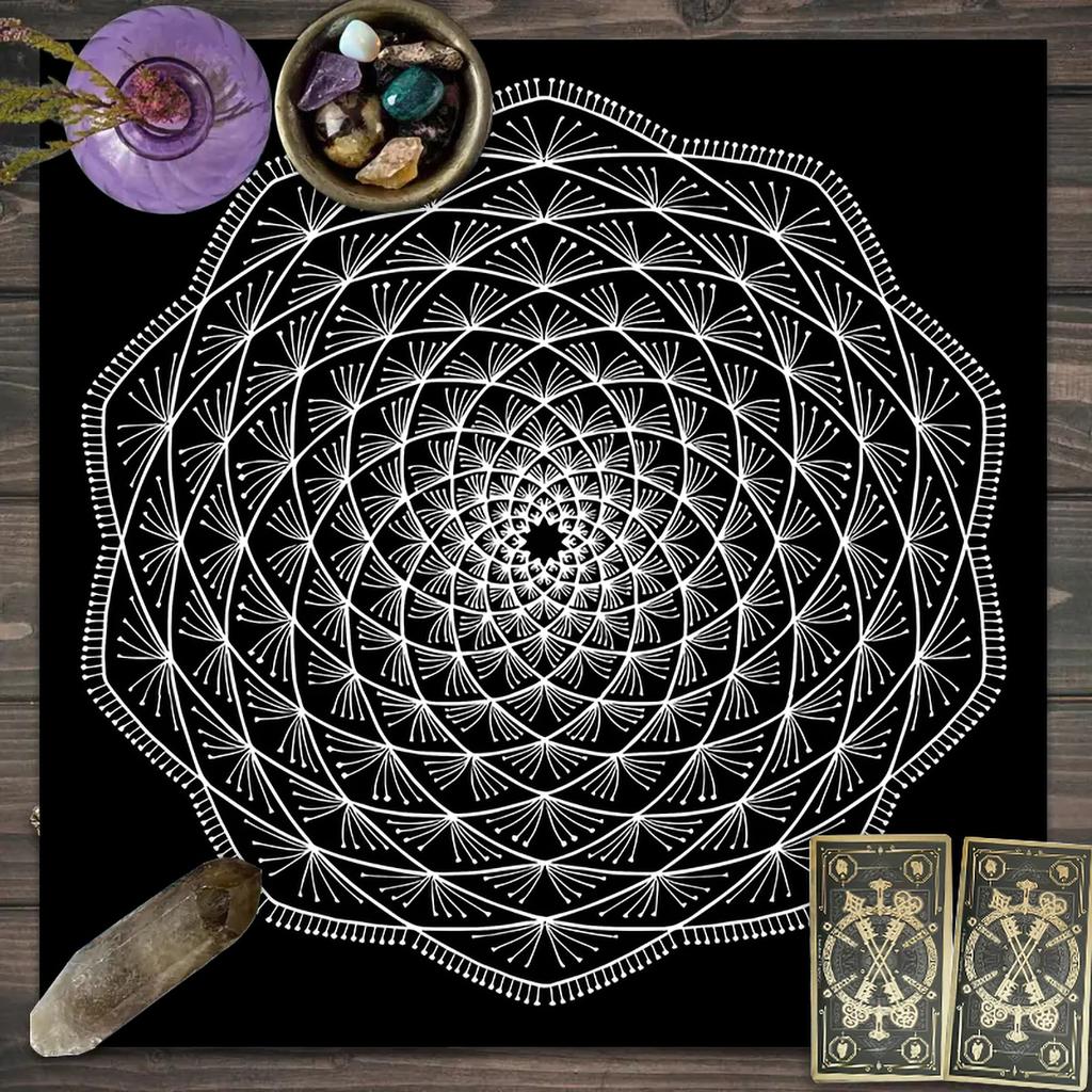 1 stuk Tarotkaart tafelkleed, mystiek runen astrologie altaarkleed, heksenhut decoratie tafelkleed, kaartspel tafelkleed