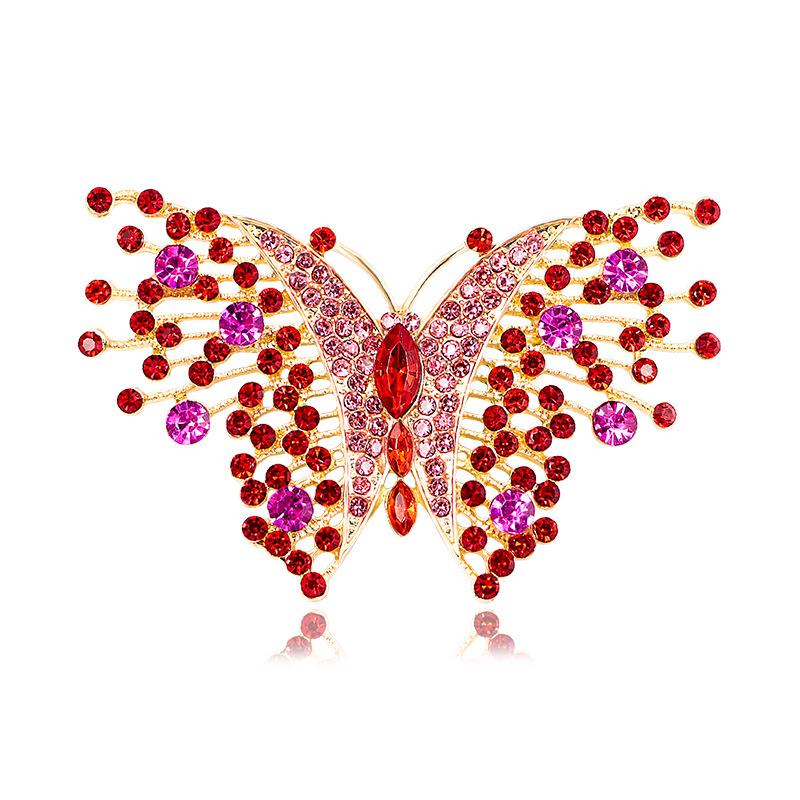 Elegant Women Girls Fashion Exquisite Crystal Butterfly Brooch Pin Classic High-end Lady Rhinestone Vintage Badges Jewelry