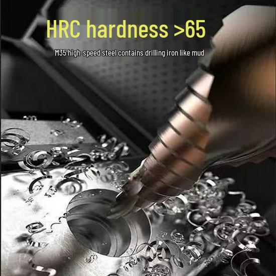 Burghiu Pagoda din oțel inoxidabil cobalt: Burghiu Treaptă Multifuncțional pentru Metal, Lemn și Plastic