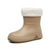 Rain Shoes Women's Fashion Wear Rain Waterproof Non-slip Soft Sole Student Short Rain Boots Velvet Warm Water Shoes