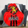 Custom Name Schalke Team Crest blanket for Couch & Bed, Plush Cozy Fuzzy Blanket Super Soft & Warm Blankets for Fall and Winter. 0908259