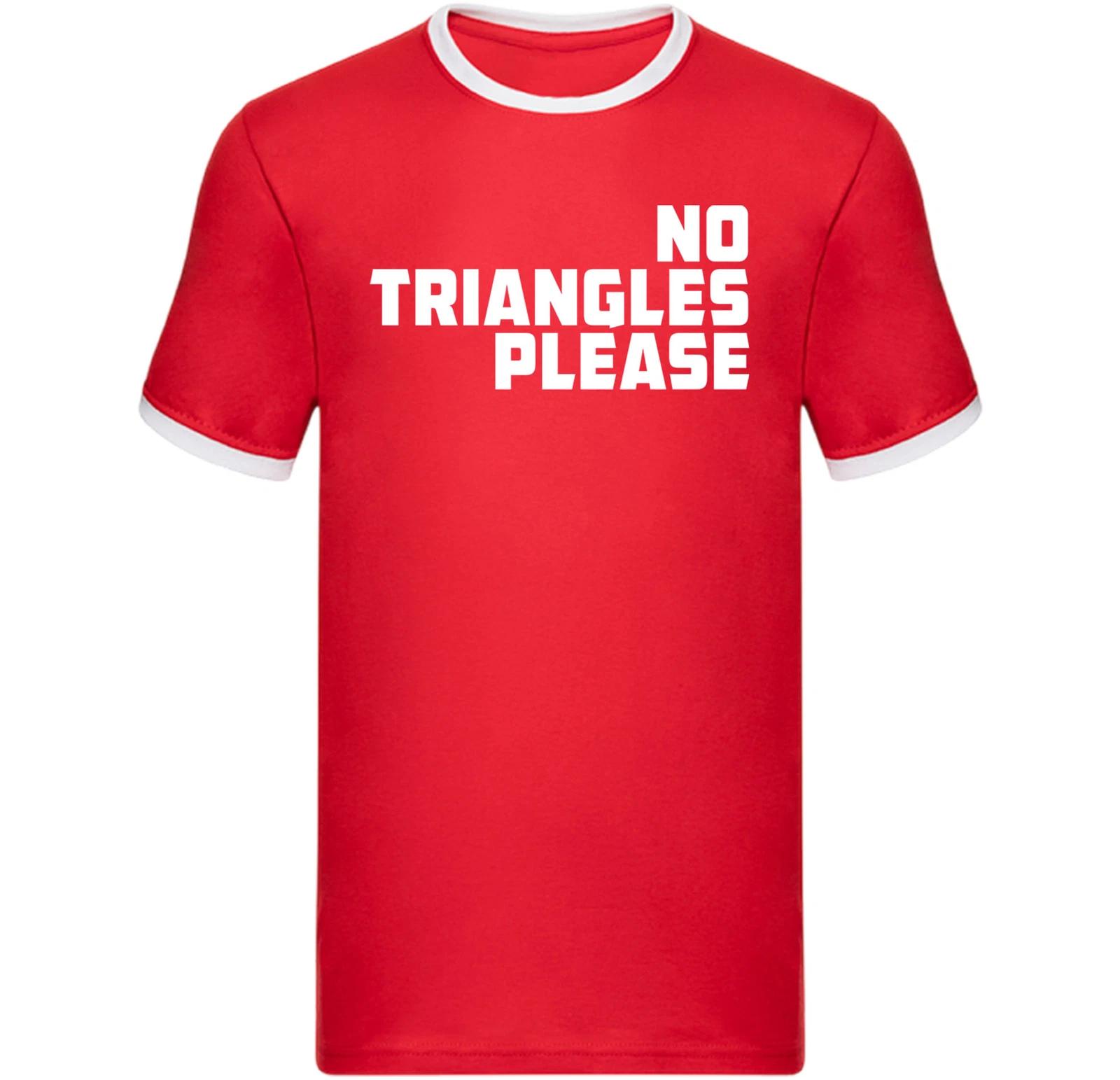 No Triangles Please Raglan T Shirt,Funny Geometric Joke Baseball Tee,Novelty Top M