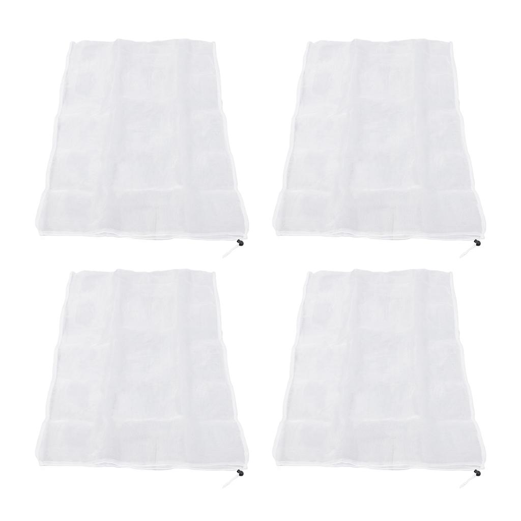 4PCS Protective Cover Netting Barrier Drawstring Design Garden Bird Barrier Mesh Cover 1.8x1.8m