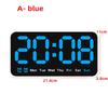 Electronic Wall Clock Temperature Date Table Clock Wall-mounted Dual Alarms Digital LED Clocks for Home Bedroom Voice Control
