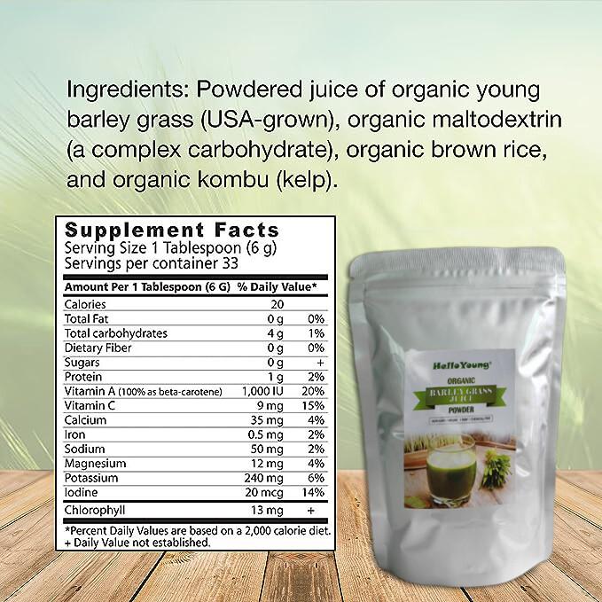 250g Premium Barley Grass Powder Green Tea Natural Organic Barley Grass Powder