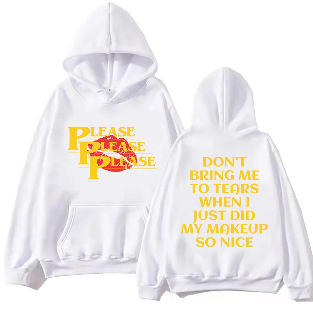 “Please Please Please” Lyrics Sabrina Carpenter Hoodie Harajuku Pullover Tops Sweatshirt Fans Gift Hoodie  Hoodie Bape
