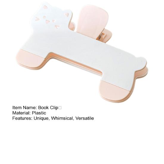 Kitten Book Holder Clip Simple Reading Auxiliary Fixed Book Clip Bookmark Plastic Reading Page Holders Creative Book Accessory