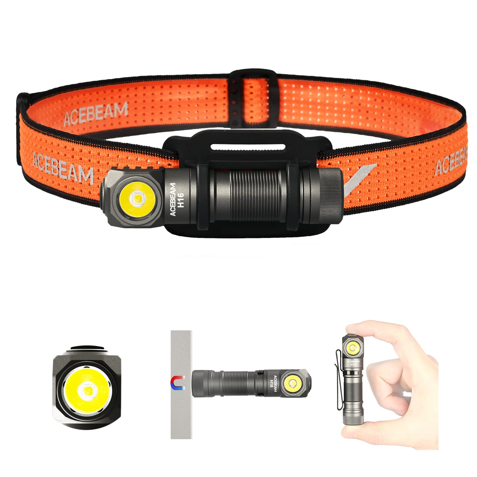 

ACEBEAM H16 LED 1000 High AA Battery Compact IP68 Waterproof and 6 Lighting SOS Magnetic Perfect for Emergency Outdoor and Power Outages