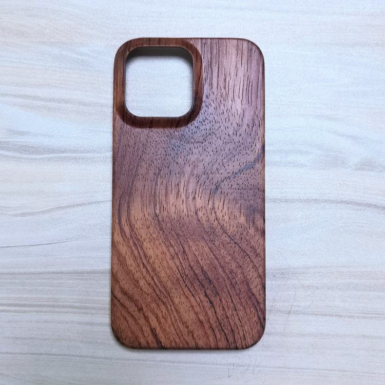 Hülle aus Holz für iPhone 14 Pro Max - Schutzhülle aus Massivholz, Hartschalen-Apple-Hülle