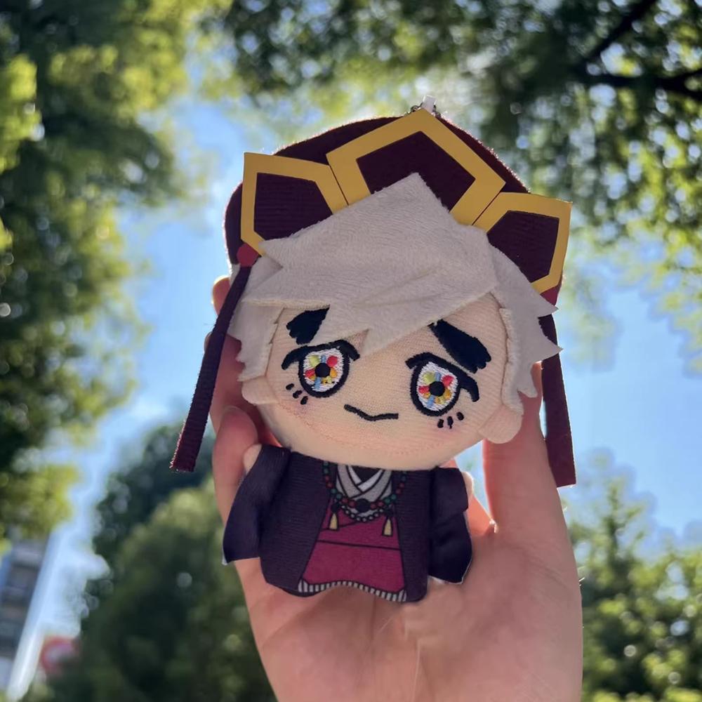 10cm Demon Slayer Douma Plush Doll Pendant Mini Anime Douma Stuffed Doll Keychain Plusie Toys Fans Gift Collect 10cm