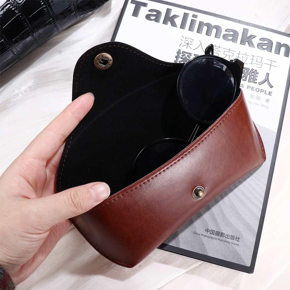 Reading Glasses Eye Glasses Holder Eyewear Protector Case Sunglasses Pouch Leather Glasses Case