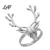 Western Restaurant Tableware Christmas Deer Napkin Ring Metal Elk Head Holder Reusable Winter Seasonal Table Settings Holiday Ring for Dining Decor
