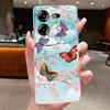 For Techno Pova 5 LH7n 5Pro LH8n Phone Case Tecno Pova 5 Pro Case Clear Luxury Fashion Butterfly Flowers Soft TPU Silicone Cover