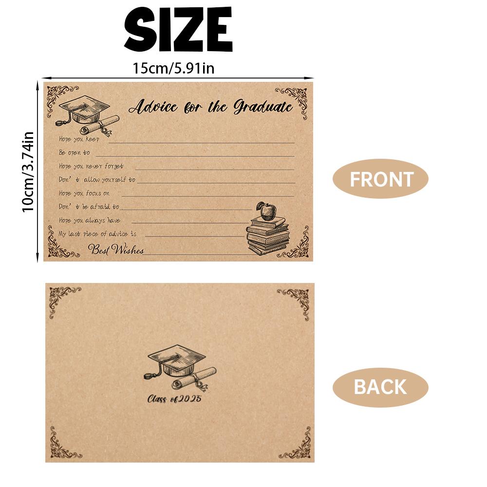 

8/16 шт. Карточки с советами для выпускников 2025 Декорации для выпускного вечера для выпускника колледжа, старшей школы, сувениры, настольные игры 8pcs