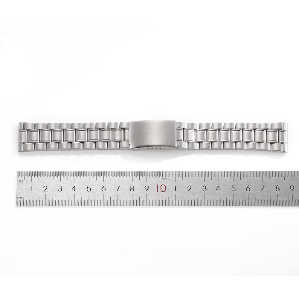 Neues Edelstahl-Uhrenarmband 12mm 14mm 16mm 18mm 20mm 22mm 24mm Ersatzarmband Metall-Faltschließe Universelles Armband