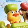 Adorable Little Yellow Duck Bath Tub Toy Lion Waterwheel Children Fun in Shower Bathtub With Suction Cup in Kid Gift